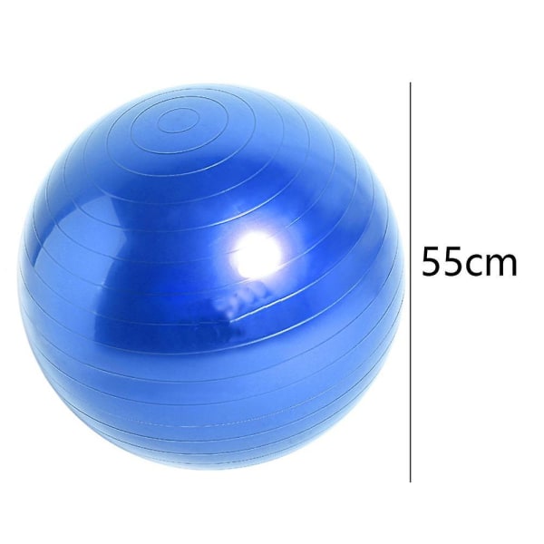 Balansboll, Yogaboll med pump Blue 55Cm