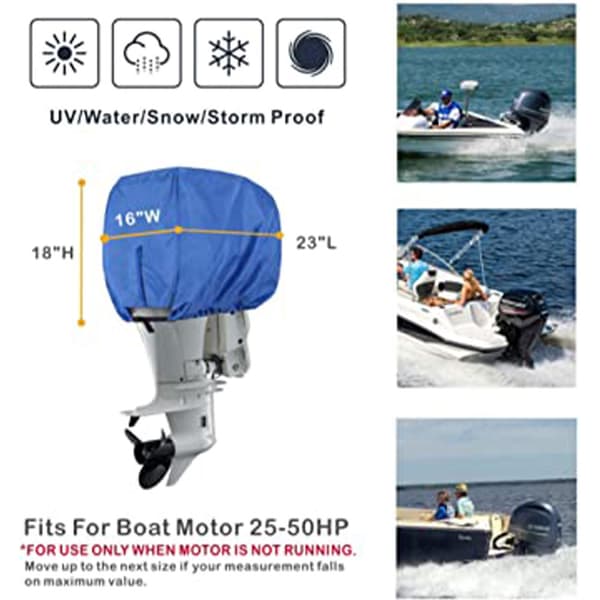 1 st blått yachtmotorskydd, båtkläder, yttre motor