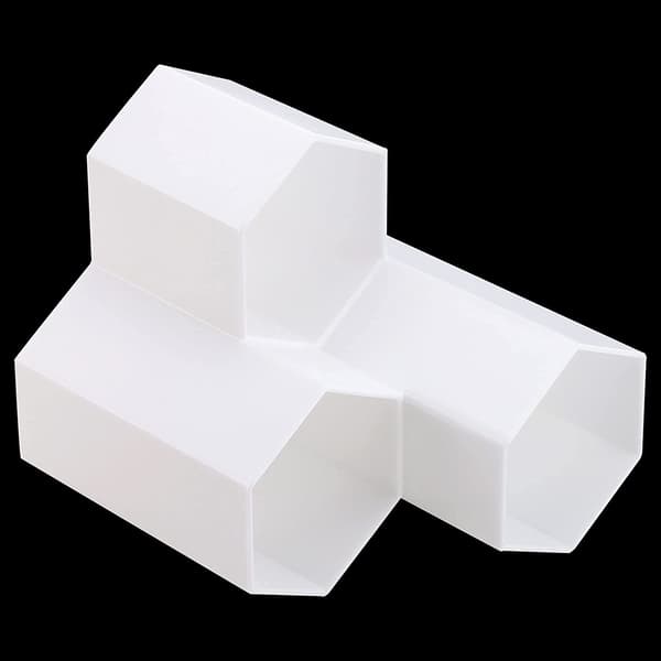 Sminkborste Organizer, 3 Plastfack för Sminkborstar, Vit