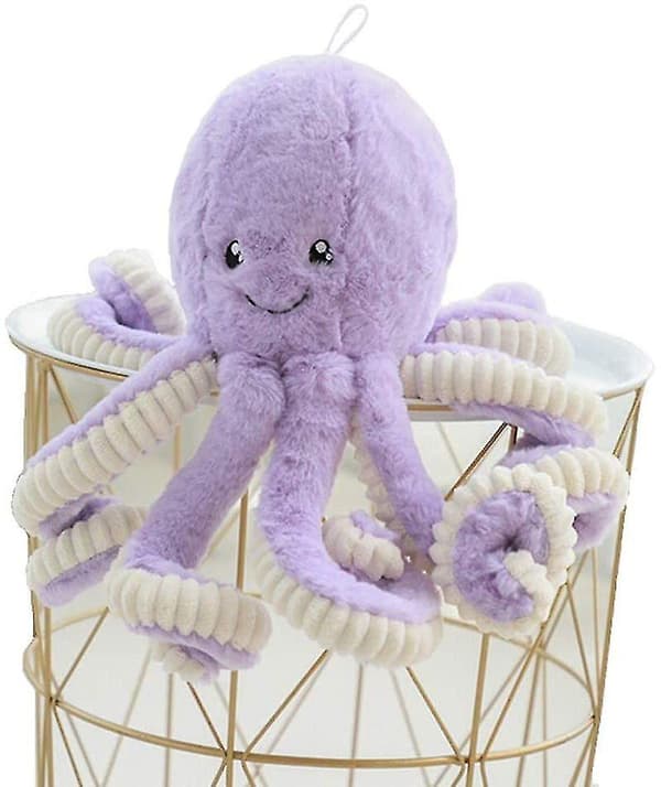Talvi Lämmittävä Lämmitin 40cm - Oktopus Pehmolelu A Purple