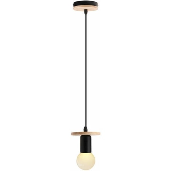 Lysekrone Moderne Hengelampe E27 Hengelysarmatur Justerbar Soverom Stue, Svart - Svart