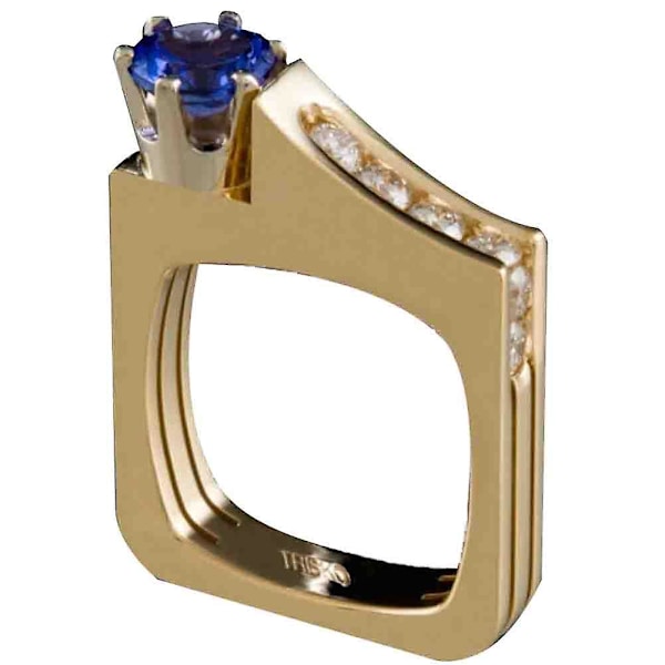 Mode Kvinnor Kubisk Zirkonia Inlagd Geometrisk Finger Ring Fest Smycken Present 6 US 10