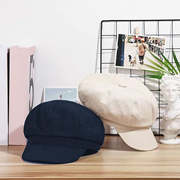 Naisten sanomalehtimyssy Varjostin Baretti Pehmeä Navy Blue