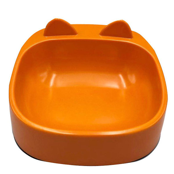 Husdjurskål Sned Halsvakt Melamin Skål Med Halkskydd Orange