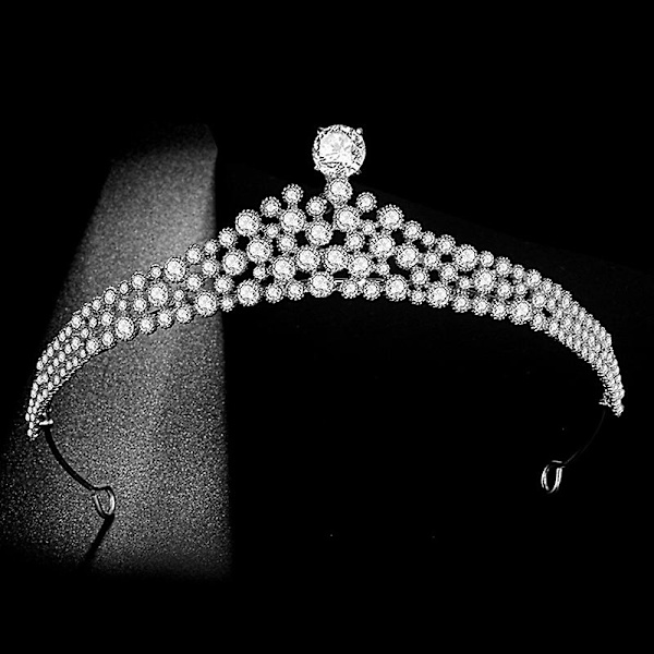 Brudkrona Huvudbonad För Kvinnor Bröllop Födelsedag Huvudbonad Rhinestones Inlagda Retro Gyllene Lyx Gold