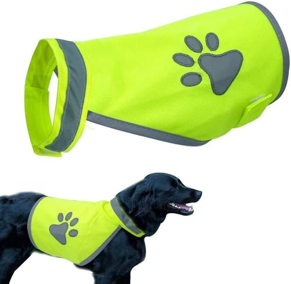 Grønn M Refleksvest for Hund, Høy Sikkerhetsklær
