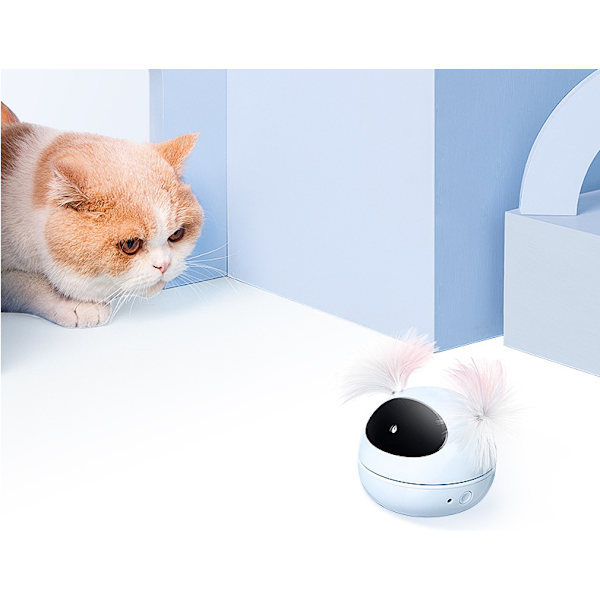 Infraröd laserljus katt leksak, automatisk rolig kattfjäder, elektrisk katt leksak (roterande fjäril, utan ljus),