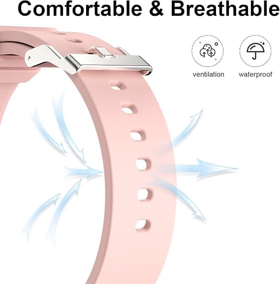 2 stk. (Pink+Blå) 20 mm udskiftningsrem til Smart Watch