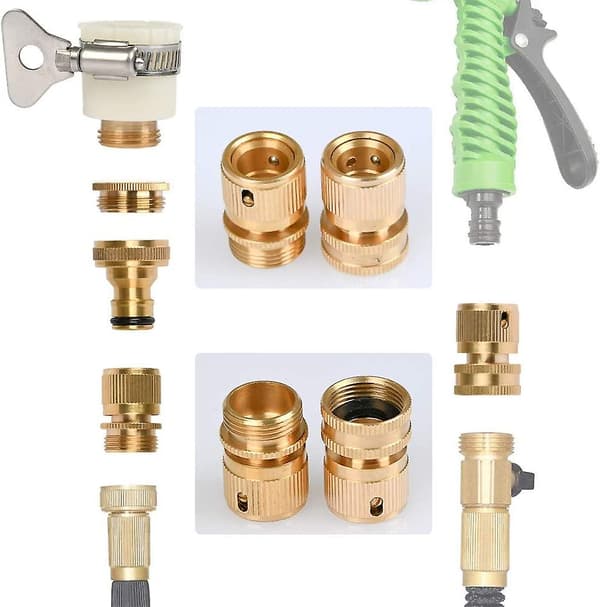 L 4 stk. Gevindadaptere, Messing Forbindelses-Y-Ventil Slangeende Rørfittings Til Rør Universel Adapter Tilbehør Adapterforbindelser