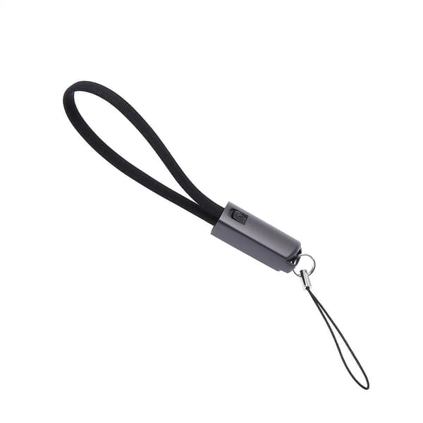 1 stk. Lader Nøkkelring Multifunksjonell Data Synkronisering Hurtiglading Micro Usb Kabel Korte Kabler For Utendørs Reise