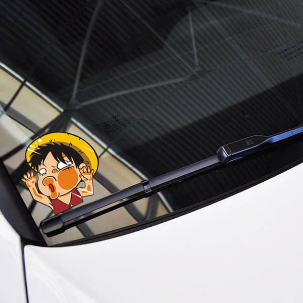 2 st Anime One Piece Monkey D Luffy Vinyl Dekaler för Bil, Vägg, Laptop