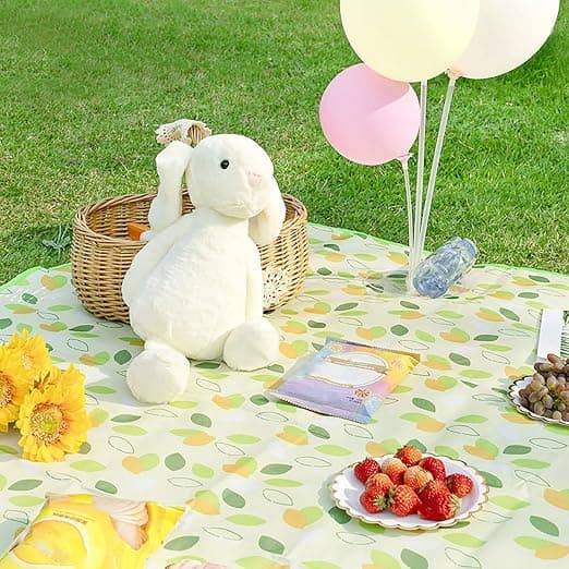 Grøn 150*200cm picnic tæppe, foldbar bærbar udendørs picnic