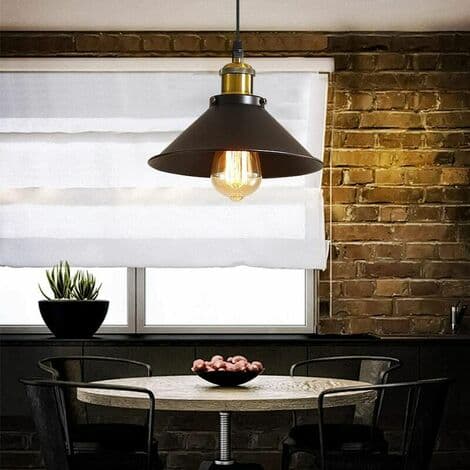 Blank industriel loftslampe, egnet til E27 pære