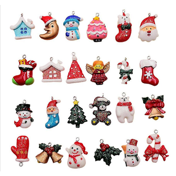 30 st Resin Smycken DIY Dekorationer Användbara Delikat Hållbara Smycken Tillbehör Jul Handgjorda Dekorationer DIY Charms För Hus Hem Inomhus