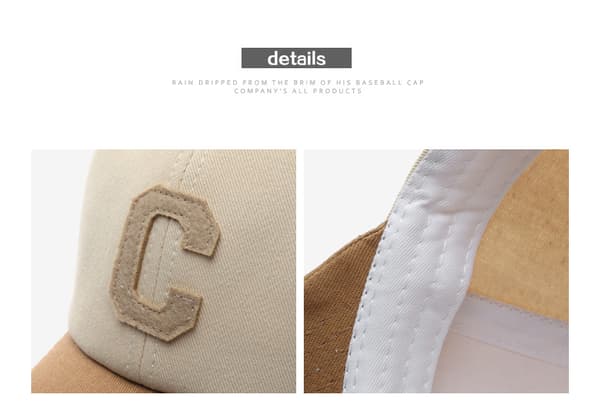1 stk. Mode retro enkel bogstavs patch patchwork baseball kasket