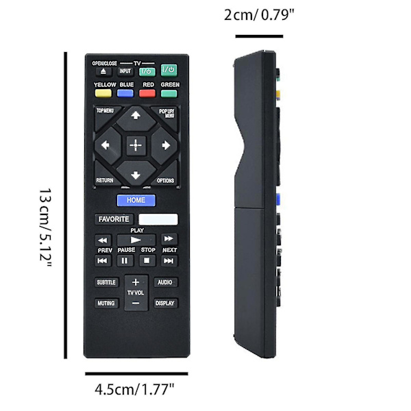 Fjernbetjening til Sonydvd Bdp-s4500 Bdp-s5500 Bdp-s6500 Ubpux70 Dvdremote