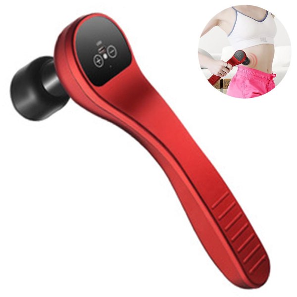 Mini Fascia Gun Mini Vibration Muscle Relaxing Massager Electric Impact Gun Fitness Device Massage Tool Red