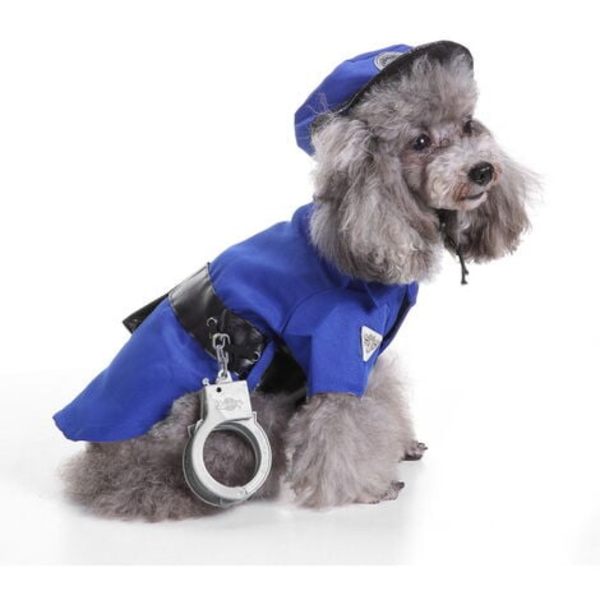 Lemmikkieläinten Vaatteet Koiran Vaatteet Halloween COS Poliisivaatteet Koko XL