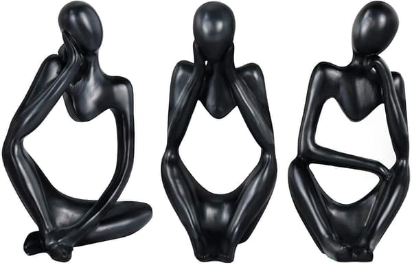 Abstrakt Mini Figur (Svart pensé) Ornament