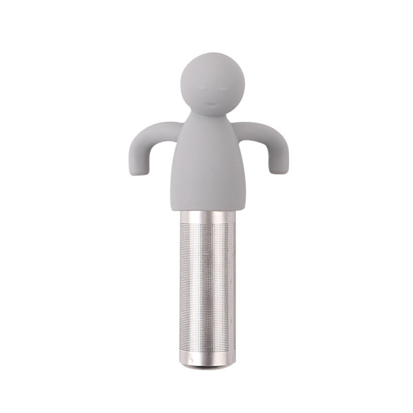 2 stk. rustfritt stål silikon te-infuser, hengende te