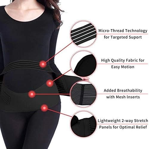 Maternity Belte, Tre-i-ett Maternity Belte, Elastisk og