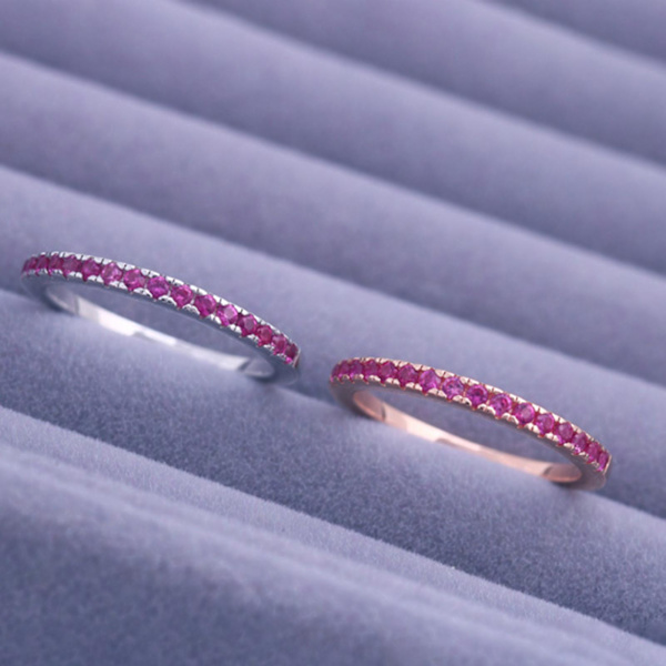 Elegant Damring i Modern Stil, Silver Effekt, Snygg Smycke för Kvinnor Platinum US 7 B