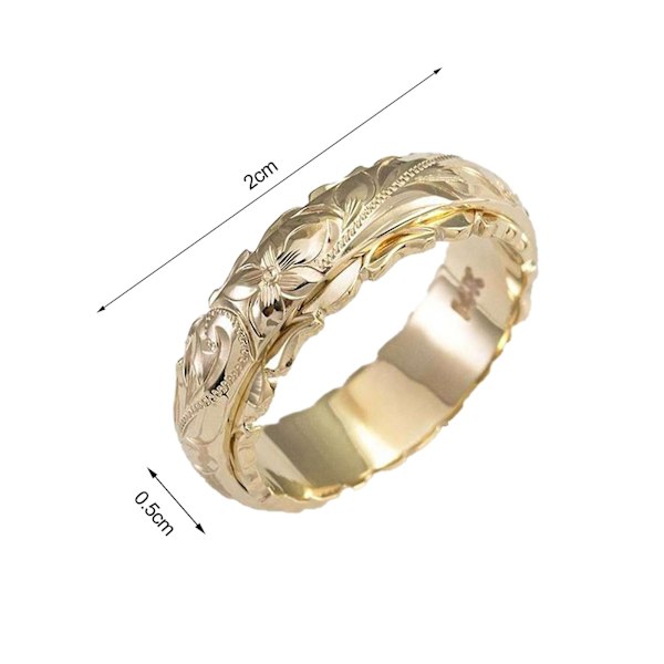Elegant Smyckesgåva - Ring med Rosblommor i Legering för Kvinnor, Perfekt för Fest Golden US 9