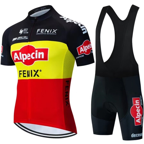 Uusi trendi 2023 Alpecin Fenix ​​Cycling Team Jersey Bike Maillot Vaatteet Housut Puku Miesten Kesä Mtb 20d Pyöräilyshortsit Paidat Gold L