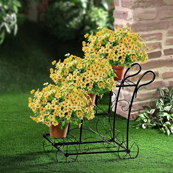 4 stk 7-greinet eukalyptus fiolett simulert blomsterbukett