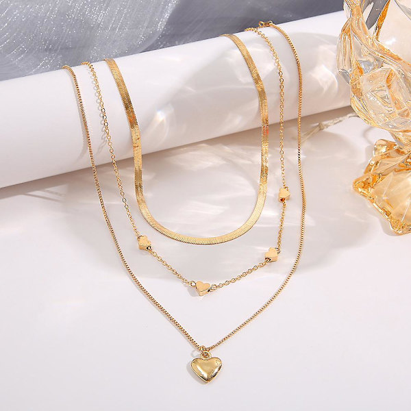 Halskæde Hjerte Choker Mode Smykker B1591
