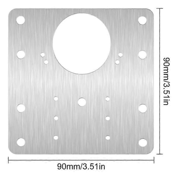 Reparationsplade til møbelhængsler 9x9 cm rustfrit stål 4-pak