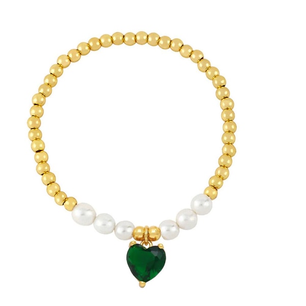 Bracelet Vintage Zircon Heart Stud Fashion Jewelry Ac10711