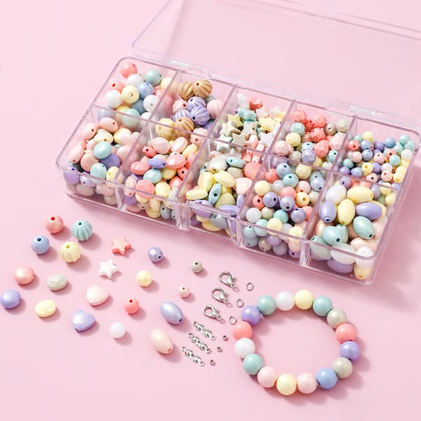 10 makronrister perleperler boks DIY håndlaget
