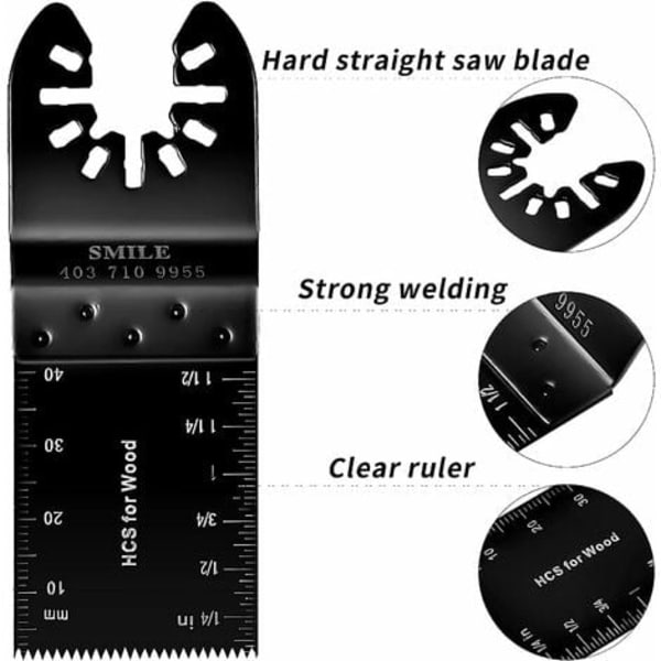 10 stk. oscillerende savklinger, 34 mm savklinge tilbehørssæt