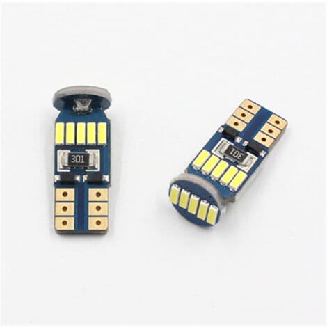 Høylysdekoding T10 4014 15smd bredde lys for interiørlys, bagasjeromslys, nummerplate, posisjonslys DC 12V, 10 stk