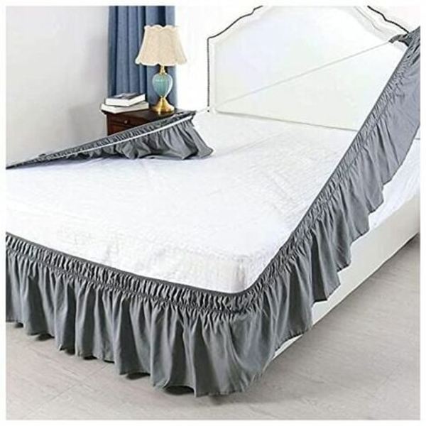 Sengeskørt Ruffle Sengeskørt 60*80inch 15 tommer Ruffles Falder På Sengestel - Sengetæppe Sengetæppe Beskytter Sengestel