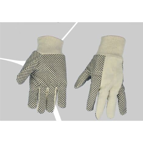 Strikkede bomullsvanter, hagehansker, prikkete, lette 11*25cm 2 par