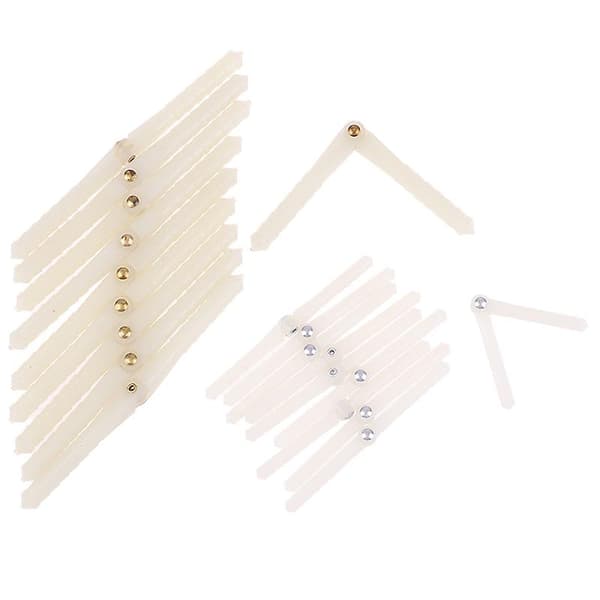 10x Superlette Pivot Hængsler Med Stift Og Runde Til RC Fly Dele 43mm Hvid