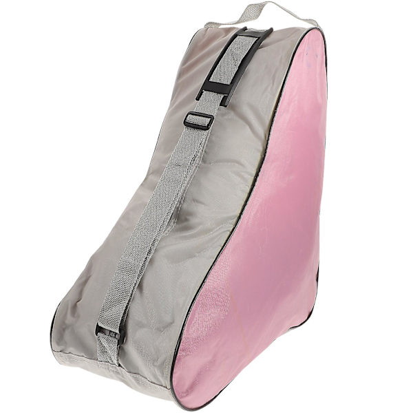 Mesh Net Tote Taske Skøjteløb Trekant Taske Skuldertaske Høj-kapacitet Pakke (pink)