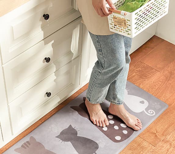 40*60cm kattebagside badeværelse skridsikker absorberende gulvmåtte,