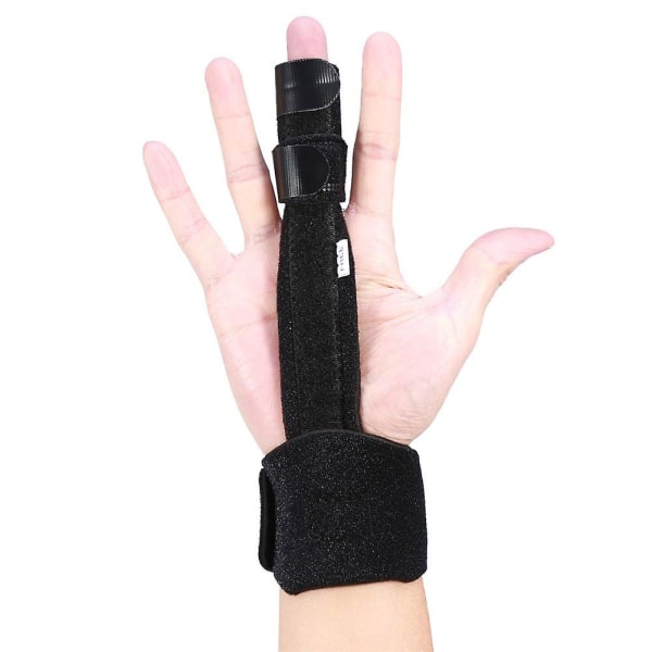 Fingerskena, justerbar aluminium pekfinger mellanfingerskena Handstöd Återhämtning Skadeskydd Skadehjälpverktyg