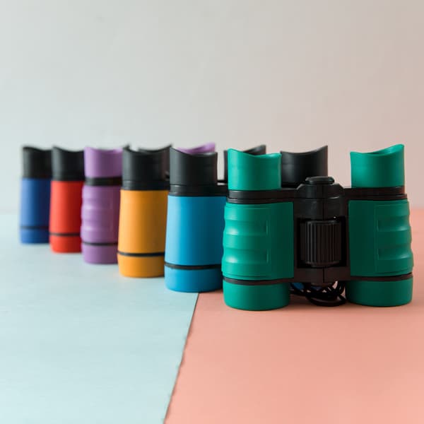 Skridsikker kikkert med gummigreb - sort