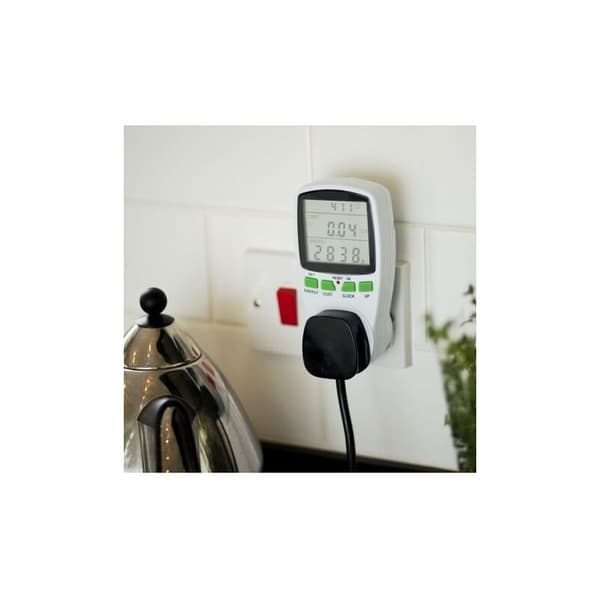 FISHTEC - Stikdåse Wattmeter - Elforbrugsmåler - LCD-skærm