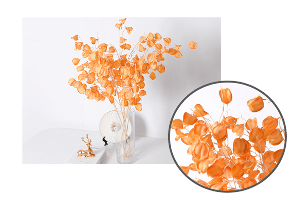 Simulering Orange Blomst Lanterne 2 stk,