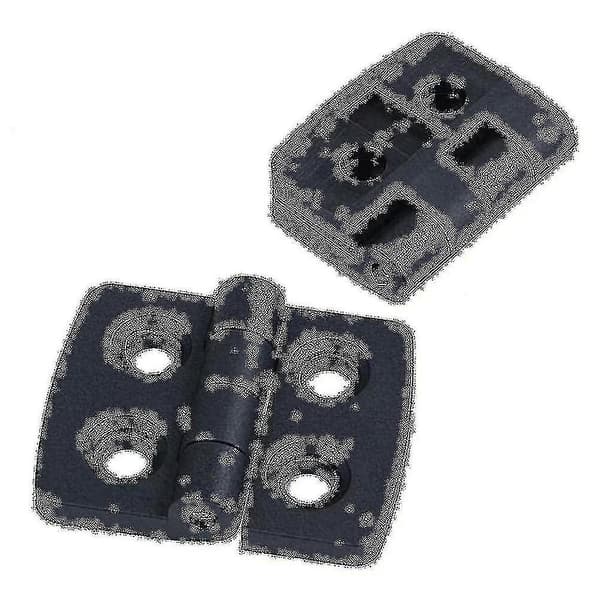 30 stk. forstærkede sorte plastikdørhængsler 40 mm x 30 mm