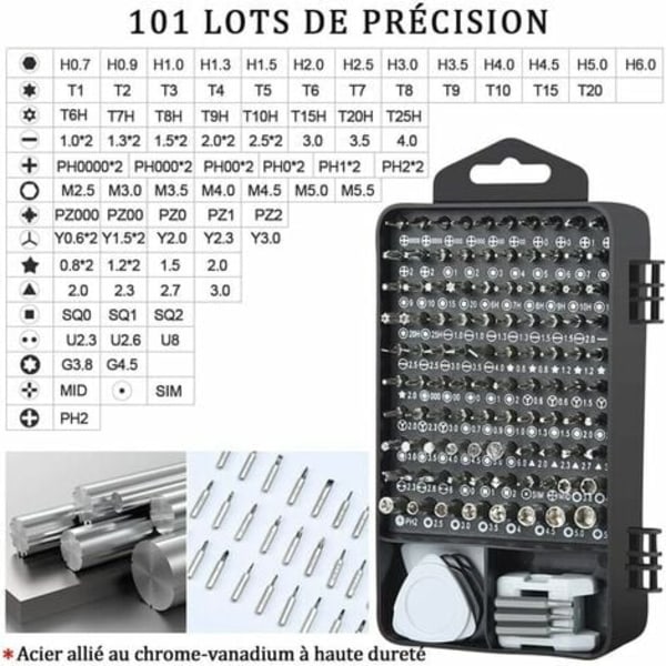 Hållbar precisionsskruvmejsel kit verktyg liten låda torx skruvmejsel för macbook, iphone, reparation, glasögon, diy, klocka, smartphon