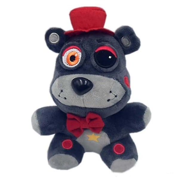 Kingseven Five Nights At Freddy's spil periferi plyslegetøjsdukke gave-18cm rød hat bjørn A