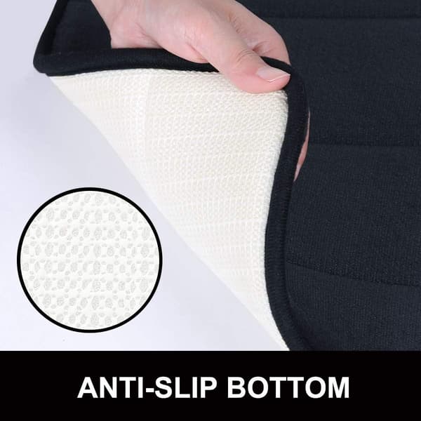 Bademåtte bademåtte absorberende skridsikker vaskbar bademåtte - 50 x 90 cm (sort)