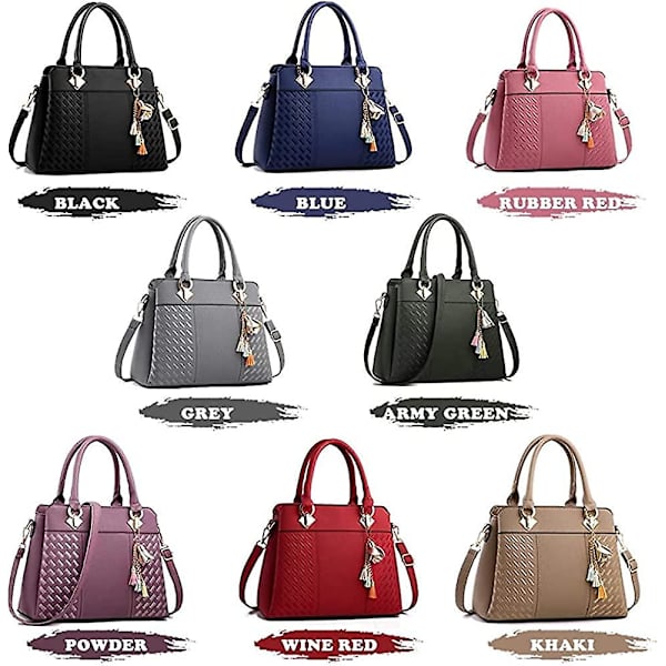 Damevesker og håndvesker Dame Designer Satchel Tote Bag Skuldervesker A916-17 Red