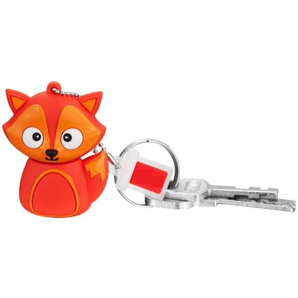 Piirretty muovi-USB-tikku (Pieni Kettu 4 Gt),